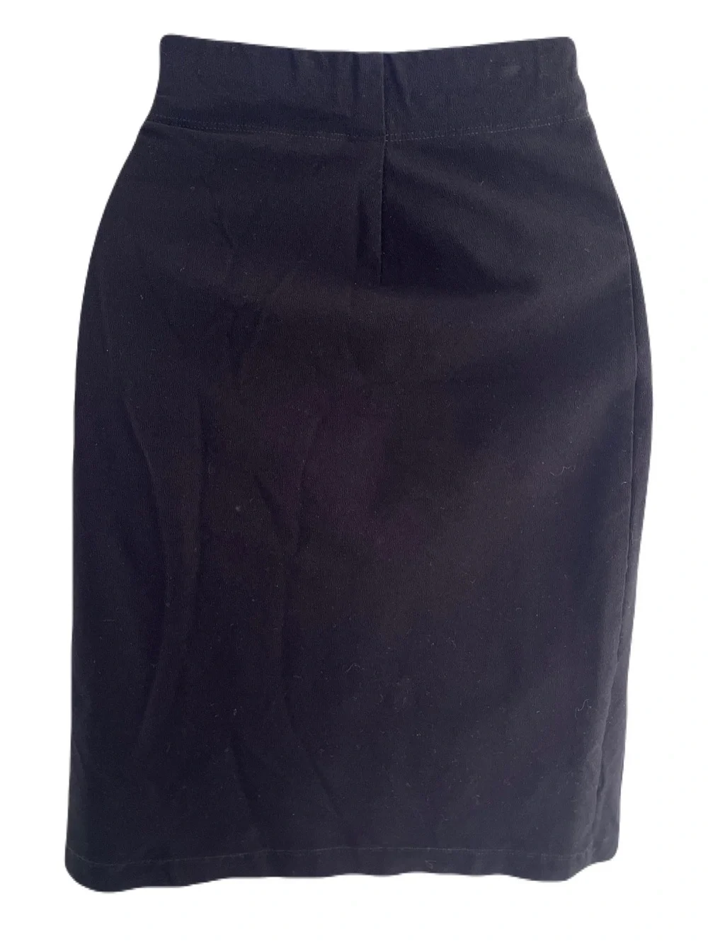 Eileen Fisher Black Stretch Crepe Skirt, Size M